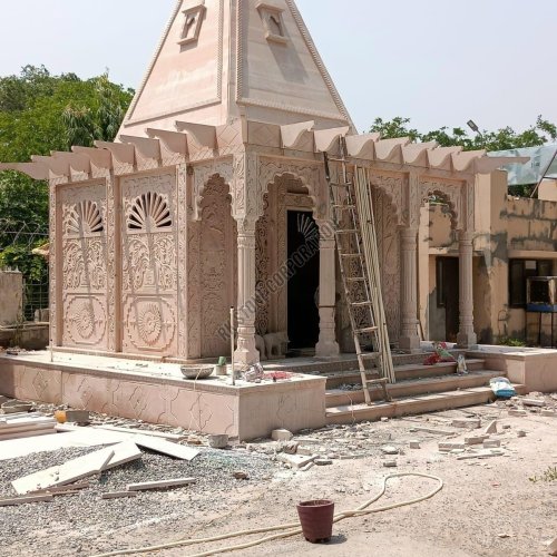 21 Feet Dholpur Sandstone Temple
