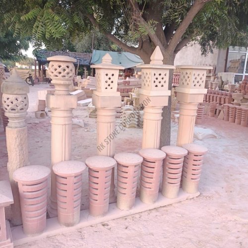 Designer Sandstone Lamp Post