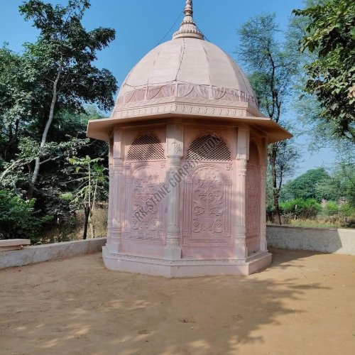 Dome White Sandstone Garden Gazebo