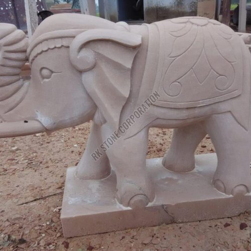 Handcrafted Sandstone Elephant Statue