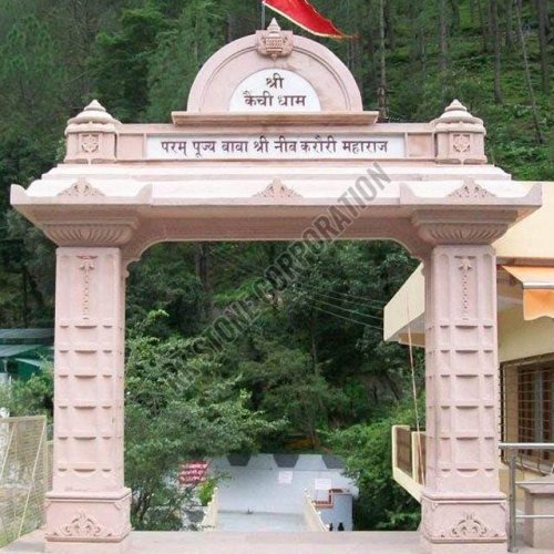 Handcrafted Sandstone Temple Main Gate