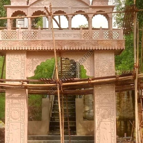 Heavy Duty Sandstone Entry Gate for Temple