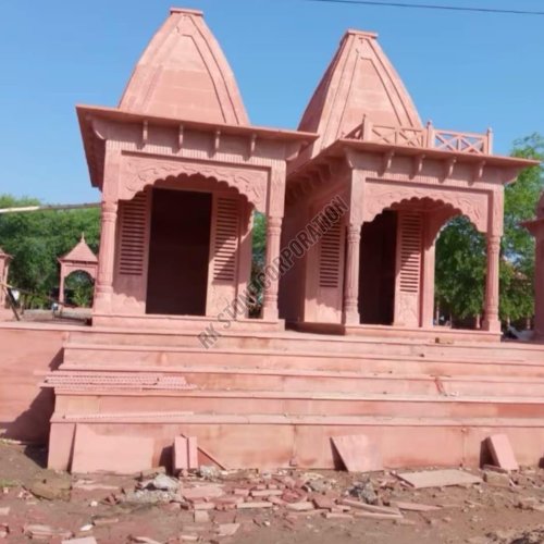 Natural Red Sandstone Temple