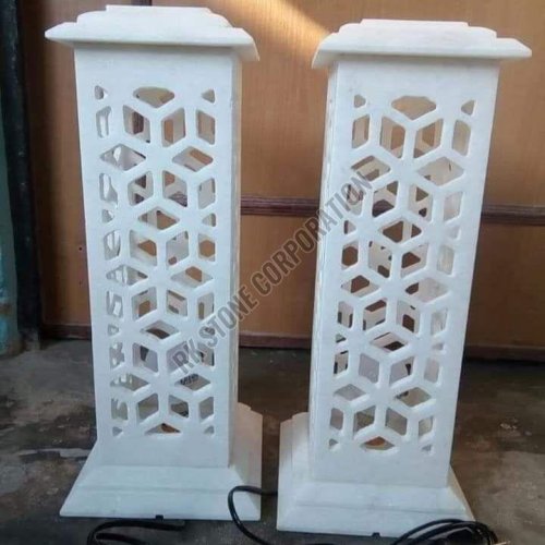 Premium White Sandstone Lamp Post