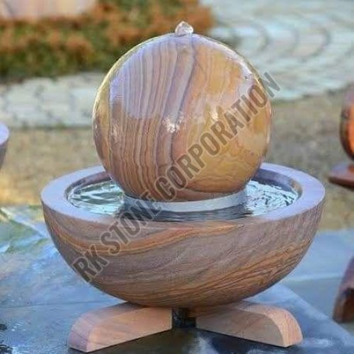 Rainbow Sandstone Sphere Fountain
