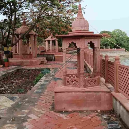 Red Sandstone Gazebo Temple