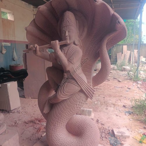 Sandstone Standing Vishnu Bhagwan Statue