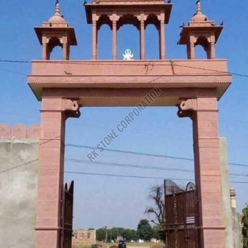 Solid Sandstone Temple Entry Gate