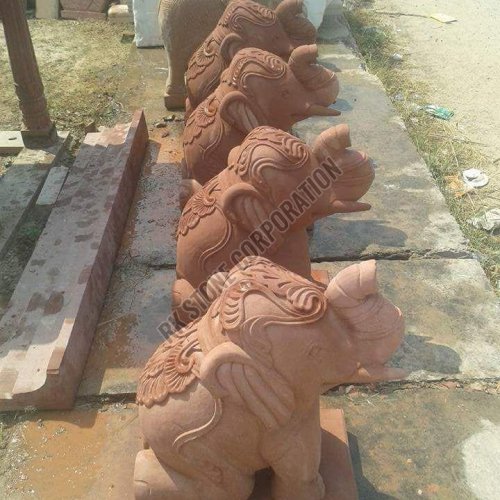 Weather Resistant Sandstone Elephant Statue