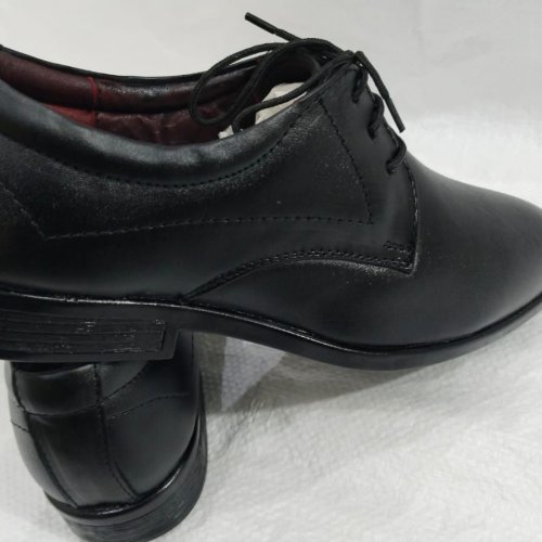 Comfortable Black Leather Derby Formal Shoes