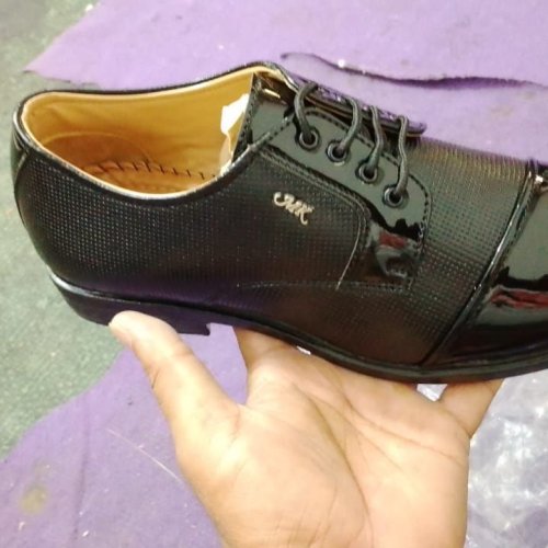 Mens Black Leather Derby Formal Shoes