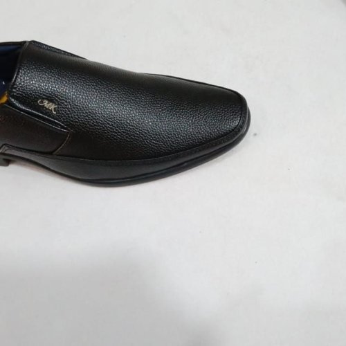 Mens Black Leather Formal Slip On Shoes