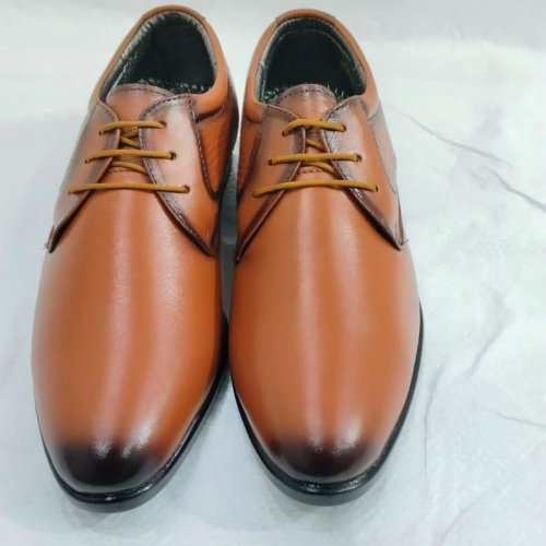Mens Brown Derby Office Shoes with Classic Finish