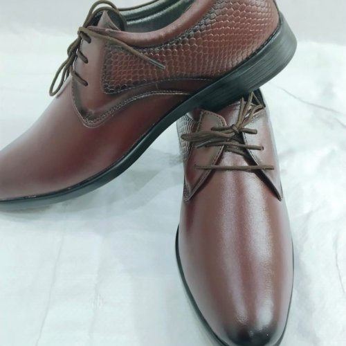 Mens Brown Leather Derby Shoes