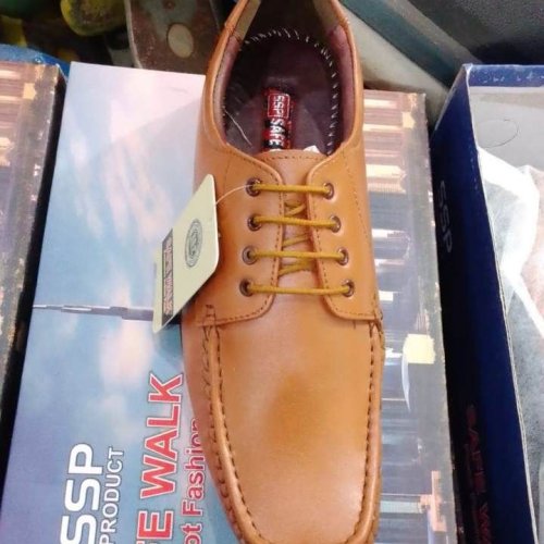 Mens Brown Leather Lace Up Formal Shoes