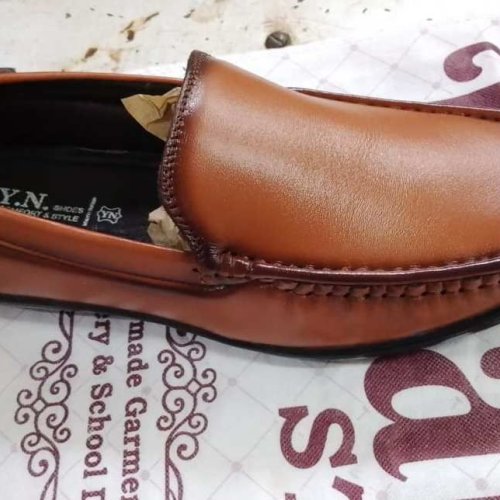 Mens Brown Leather Loafer Shoes