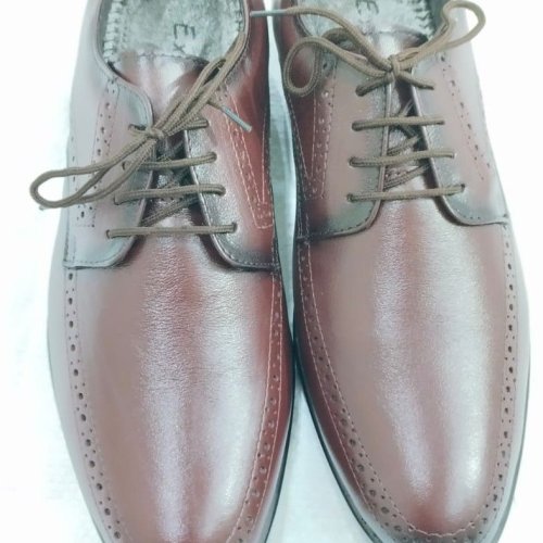 Mens Formal Brown Leather Derby Shoes