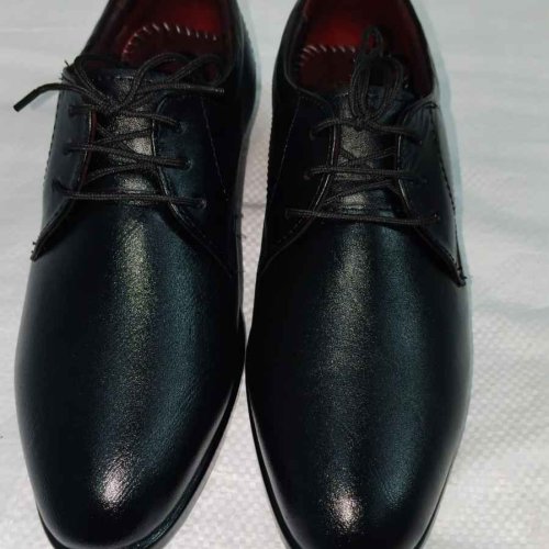 Mens Professional Black Leather Lace Up Shoes