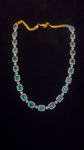 18kt Gold Plated Diamond Necklace