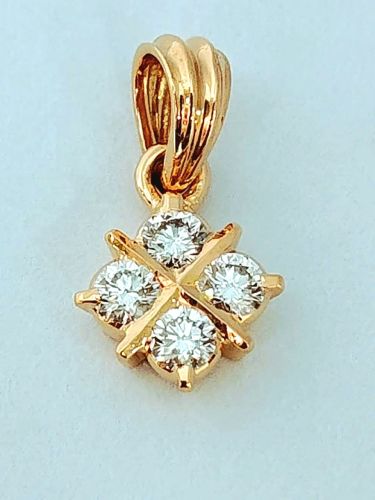 22kt Designer Gold Plated Diamond Pendent