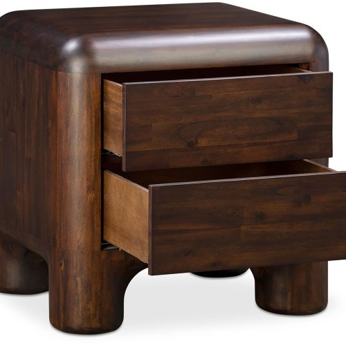 Akashiya Wood Bed Side Table