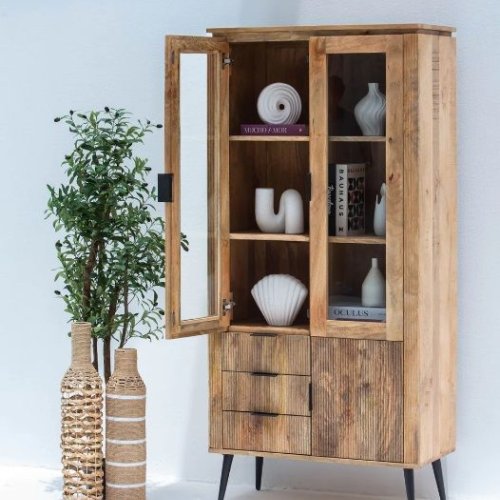 Brown Wooden Display Cabinet