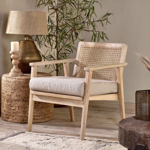 Light Brown Wooden Lounge Chair