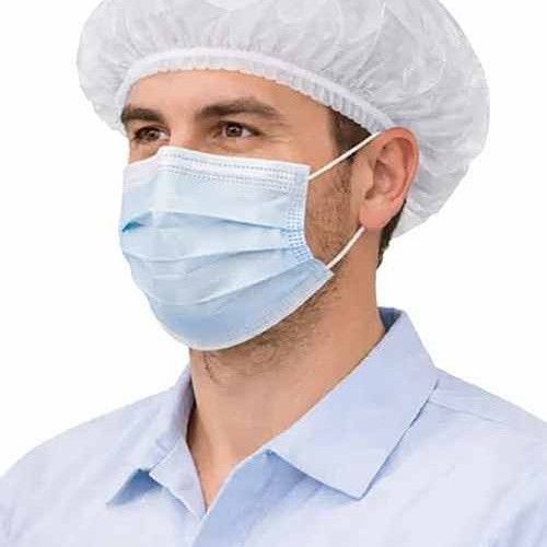 18 Inch White Disposable Bouffant Head Cap