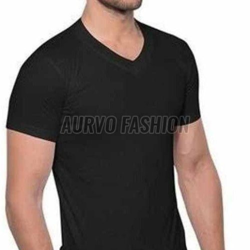 Cotton Blend Casual V Neck T Shirt