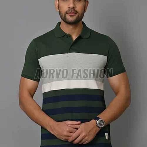Cotton Blend Comfort Fit Collar Neck T Shirt