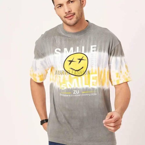 Cotton Blend Loose Fit Drop Shoulder T Shirt