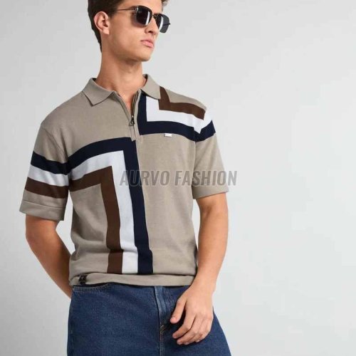 Cotton Blend Smart Fit Collar Neck T Shirt