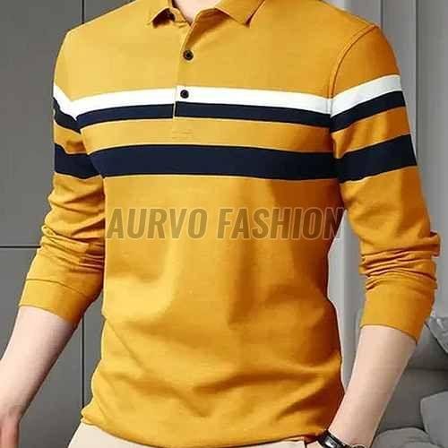 Cotton Blend Solid Multicolor Polo T Shirt