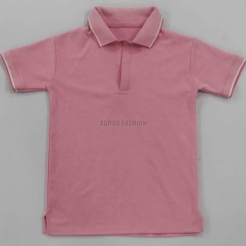Polyester Pink Polo T Shirt