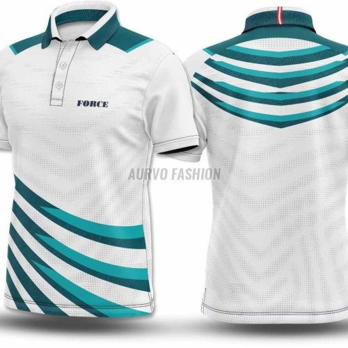 Polyester Sports Multicolor Polo T Shirt