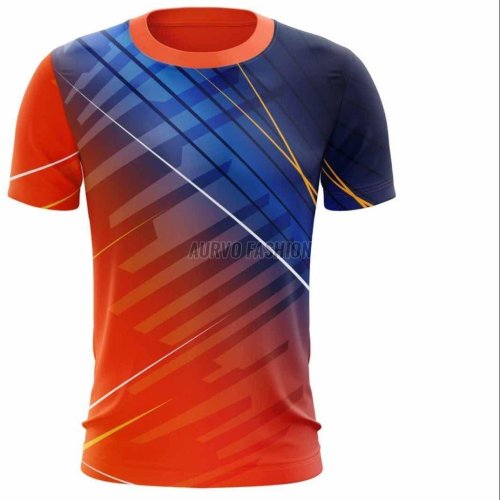 Polyester Sports V Neck T Shirt