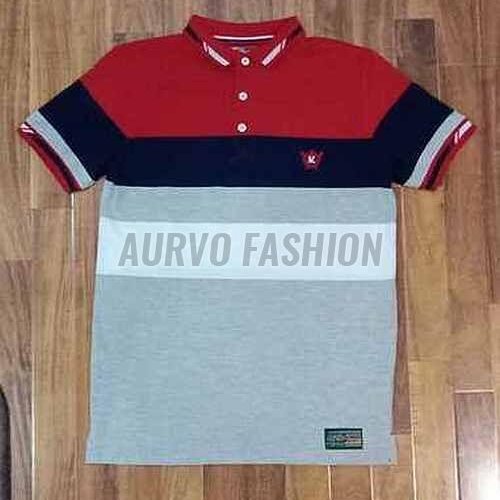 Polyester Training Multicolor Polo T Shirt