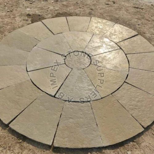 Limestone Circle Paving