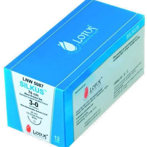 Black Silk 3-0 Braided Surgical Suture