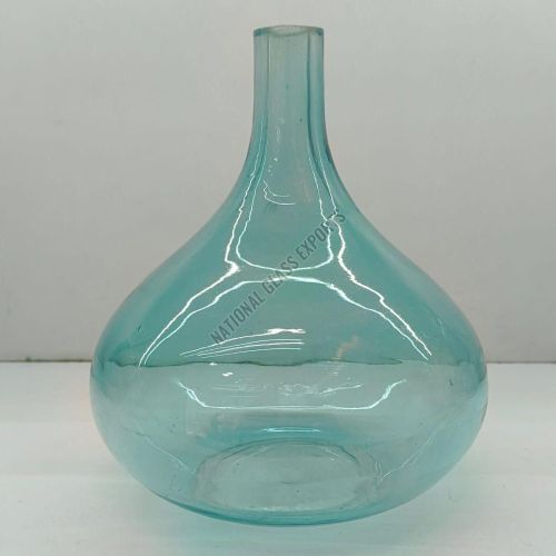 Blue Glass Flower Vase