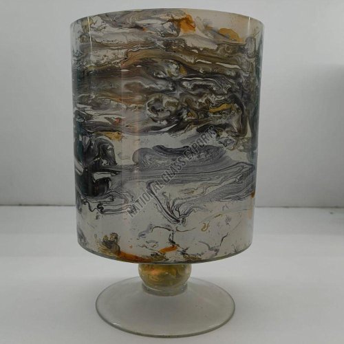 Printed Glass Flower Vase