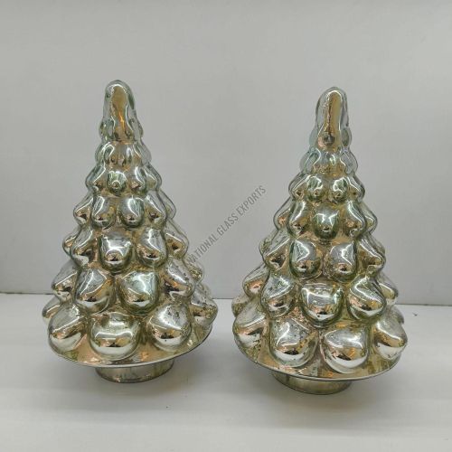 Silver Glass Christmas Tree