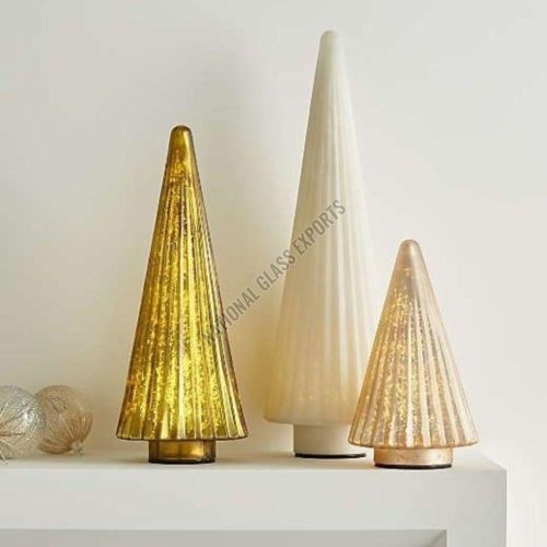 Table Top Glass Christmas Tree