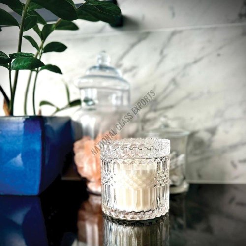 White Glass Candle Jar