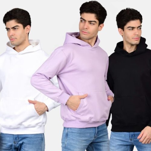 Men Poly Cotton Fleece Hoodie
