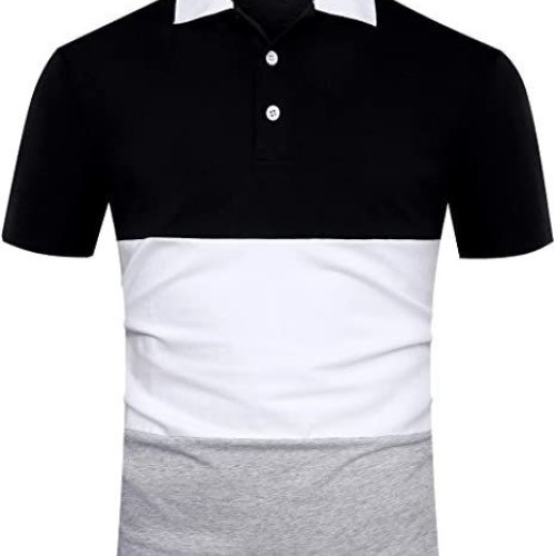 Mens Casual Golf Polo Collar T-shirt