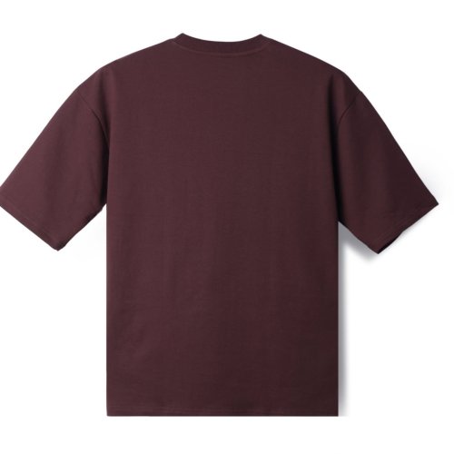 Wine Cotton Slub T-Shirt for Men