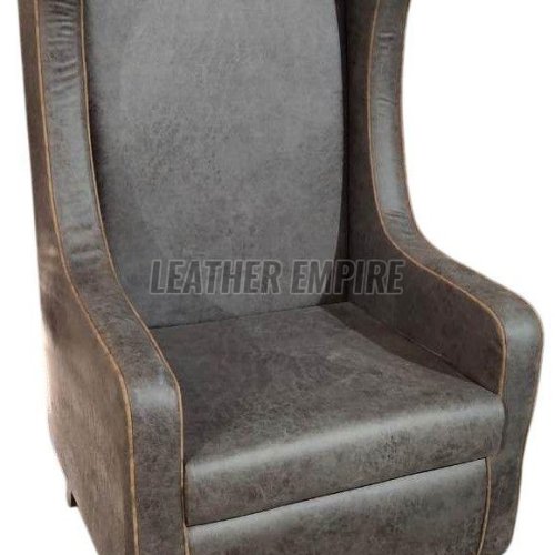 Leather Classical Tufted Wingback Chair