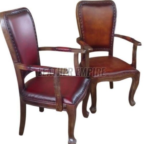 Light Brown Color Wooden Armchairs