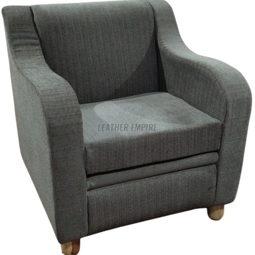 Single Seater Wooden And Fabric Sofa Chair